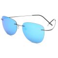 100% Titanium Polarized Sunglasses Super Light Brand Designer Polarization Sun Glasses Rimless Gafas Men Eyewear. 