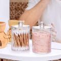 Qtip Holder Dispenser for Cotton Ball, Cotton Swab Apothecary Jar with Lids for Bathroom Canister Storage Organization A. 