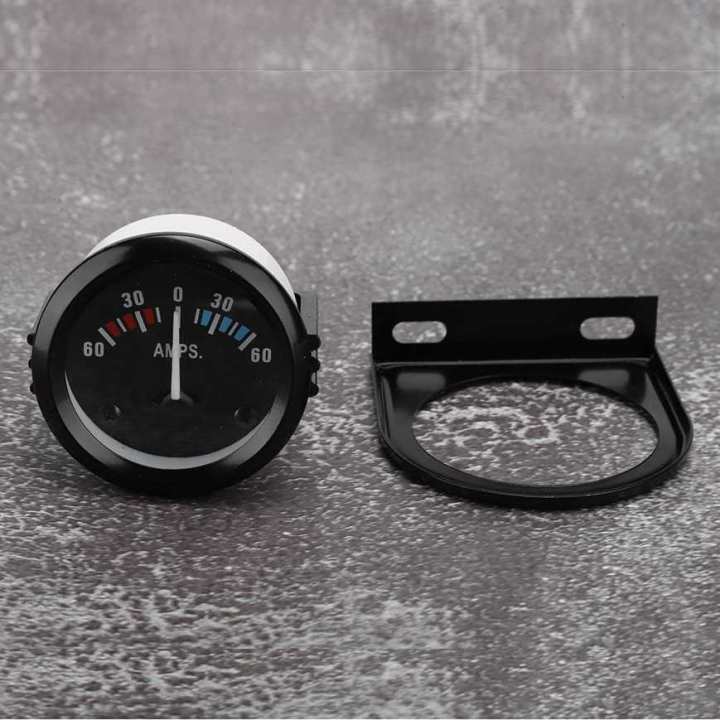 DC 12V Ammeter Guage 2 inch 52mm Car Voltmeter 60-0-60A AMP Gauge Volt Meter for Auto car Vehicles(ABS Black)
