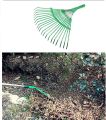 Garden Leaf Rake 14x15" Inch - Metal Body for Cleaning Lawn and Gardens Dry Leaf's Best Gardening Tool. 