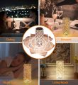 Crystal Lamp, Rose Diamond Table Lamp, 16 Colors RGB with Touch and Remote Control, USB Rechargeable Decorative Acrylic Rays lamp, Atmosphere Light for Living Room, Bedroom.Bar. 