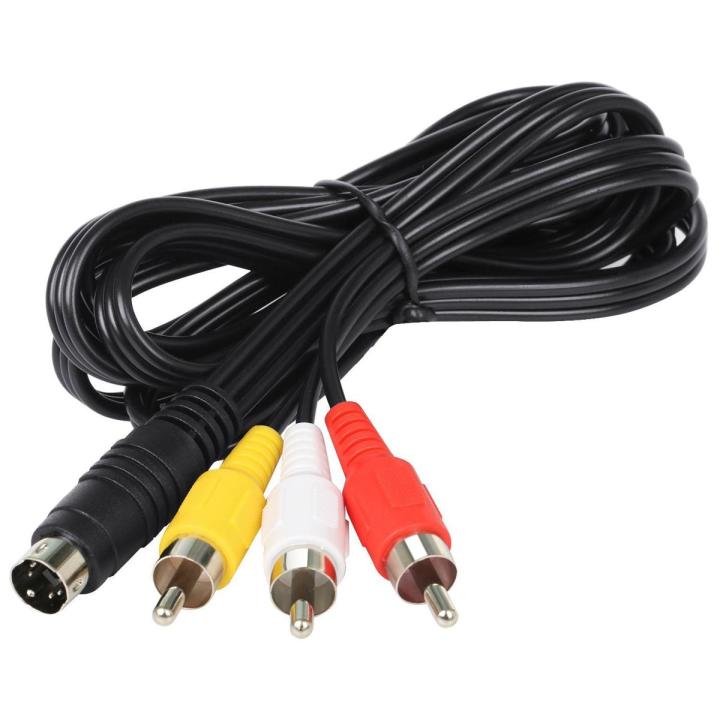 4 Pin S-Video Male to 3 RCA Male Cable Conversion Cord to Connect PC Laptops with 4-Pin S-Video Jacks to TV (2M, 6.5Ft)