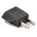 Round to Flat Power Plug Convertor - Black A. 
