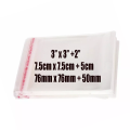 Pack of 100 Cellophane Cello Bags Display Garment Self Seal Adhesive Peel Self seal with 2 inch flap. 