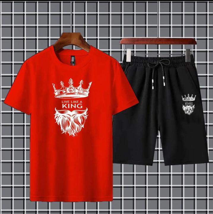 Trendy%20KING%20WITH%20BEARD%20Tag%20Printed%20Summer%20Tracksuit%20For%20men%20&%20boys%20Tee-shirt%20with%20SHORTS/BOXERS%20New%20Design%20Round%20Neck%20Half%20Sleeves%20T%20Shirts%20Top%20Quality%20Gym%20Wear/Casual%20and%20comfortable%20Pair%20T-Shirt%20and%20SHORTS%20-%20Image%207