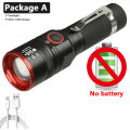 The most Brightest Led Flashlight 1000,000LM XHP160 Zoomable Usb Chargeable Torch Light 18650 26650 Battery Lantern for Camping. 