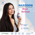 Nutrifactor Maxzoom - Hair Growth & Repair Supplement | Biotin, Zinc & Collagen Tablets for Strong, Thick, Shiny Hair, Glowing Skin & Healthy Nails | 60 Tablet. 