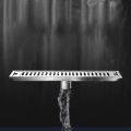 Rectangular Linear Shower Floor Drain Long Linear Drainage Channel Drain for Hotel Bathroom Kitchen Floor 20cm. 