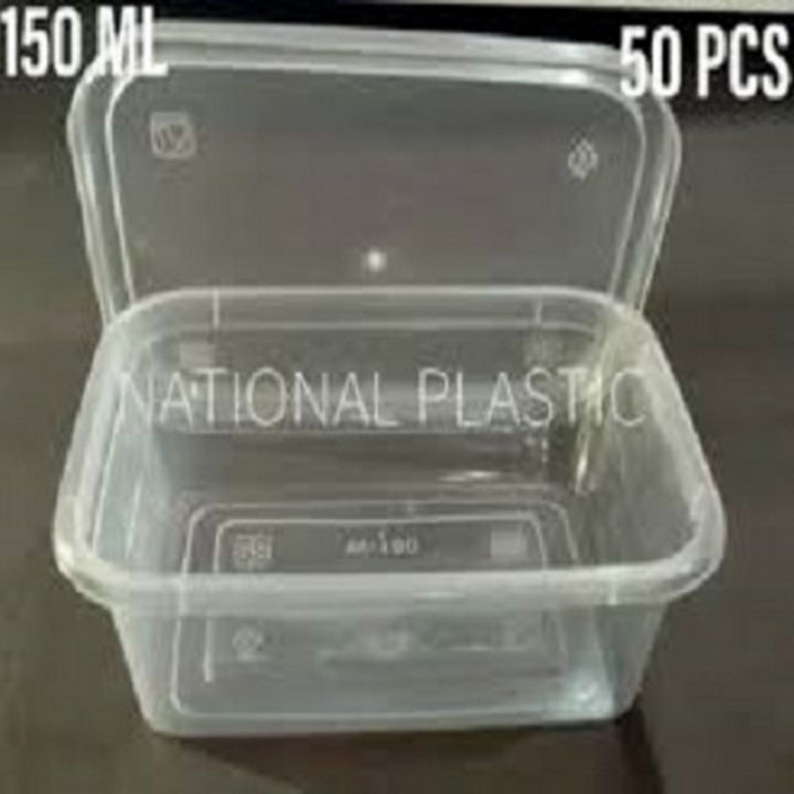 Pack of 15 150ml Plastic  Disposable Small Container with Lid