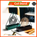 Metal Mosquito Coil Holder Stand | Iron Mosquito Coil Burner with Ash Tray | Fireproof Hanging Coil Stand for Indoor & Outdoor Use | Durable Anti-Rust Mosquito Coil Box (1PC). 