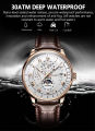 POEDAGAR New Men's WatchesTop Brand Luxury Waterproof Luminous Date Man Watches Leather Strap Sport Quartz Wrist Watches for Men. 