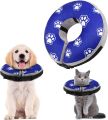 Inflatable Dog Collar, FWLWTWSS Dog Cone Collar Soft Comfy Buster Collar Protective Dog Donut Collar Cat Cone Adjustable Dog Recovery Collar for After Surgery or Wounds Healing, Does Not Block Vision UK IMPORT. 