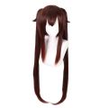 Genshin Impact Walnut Cosplay Anime Walnut Wig Double Tiger Clip Double Ponytail 100 cm. 