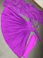 Chiffon Angrakha Purple Long Frock With Lace Dupatta Perfect For Any Special Occasion. 