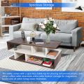 Wooden Coffee Table - End & Sofa Side Tea Table,Centre Table with Solid Finish Space Saving Portable Furniture with Storage for Living Room,Bed Room,Balcony(L 100 x B 40 x H 39 cm, Brown). 