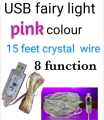 USB fairy light  8 function usb wire 15 feet length.. 