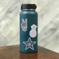 50Pcs/Bag Beverage Stickers Water-proof Cute Pink Blue PVC Vinyl Sticker for Skateboard. 