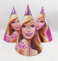 BARBIE THEME BIRTHDAY PARTY CAPS PACK OF 10 PARTY WEAR CAPS. 
