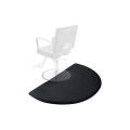 Barber and Salon Anti Fatigue Floor Mat Black Semi-Circle. 