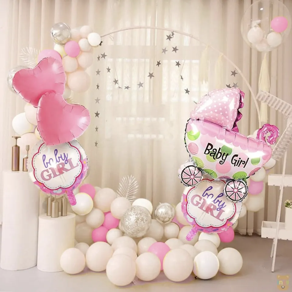 New Born Baby Boy and Girl Decorations Set Theme welcome baby boy Girl It's  a Boy It's a Girl oh baby Boy and Girl Balloons Gender Reveal Kids