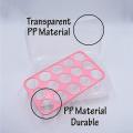 Egg Cartons, PP Egg Holder With Buckle Colorful Tray Store 15 Eggs Egg Container For Refrigerator. 