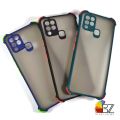 Infinix Hot 10S - Matte Translucent Shockproof Hybrid Armor Back Case cover - Camera Protection Case. 