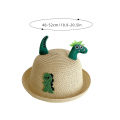 Cute Cartoon Straw Hat For Kids 3D Dinosaur Girl Boy Sun Hat Summer Beach Cap Sun Protection Hat. 