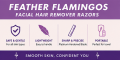 Original Japanese Pack Of 3- Feather Flamingo Facial Razor for Face, Eyebrows & Body shaving | 3-Piece Facial Touch-up Razor. 