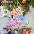Amamia Makeup Christmas Ornament with String Window Wooden Christmas Hangings Ornament. 