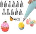 Cakeware 14 piece Cake Decorating Set Frosting lcing Piping Bag Tips With Steel Nozzles. 