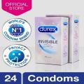Pack Of 24 - Durex Invisible Extra Thin And Sensitive Condoms. 