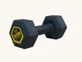 JD Fitness Hex Dumbbells PVC Encased Coating Free Weight Dumbbell (1kg, 2kg, 3kg, 4kg, 5kg) | Hex Shape Anti-Roll | Strength Training | Home Gym | Full Body Workout (Single Dumbbell). 