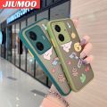 JIUMOO For vivo T1 Pro IQOO Z6 Pro vivo S15e 5G Case Cartoon Cute Dinosaur Frosted Transparent Back Cover Lens Camera Protect Phone Case Silicone Edge Full Cover Casing Hard Cases. 
