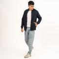 Full Mock Jacket For Men - Navy Blue. 