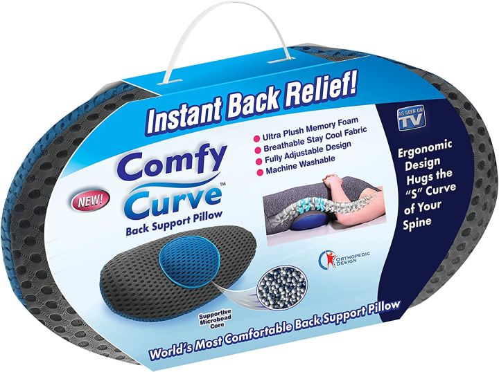 Spark Innovators Comfy Curve - Lumbar Back Support Pillow - Ergonomically Designed