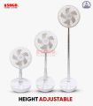 SOGO Rechargeable Desk/Table USB Portable Fan With Height Adjustment (JPN-523). 