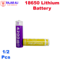 UltraFire 18650 3.7V 4200mAh Lithium-Ion Rechargeable Battery for RC Toys, High-Performance, Durable, 1/2 Pieces. 
