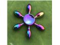Rainbow 6 Arm Metal Fidget Spinner. 