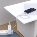Choetech Ultra Fast 130W Gan 3 USB-C 1 USB-A Power Adapter Charger – US – White (PD6001). 