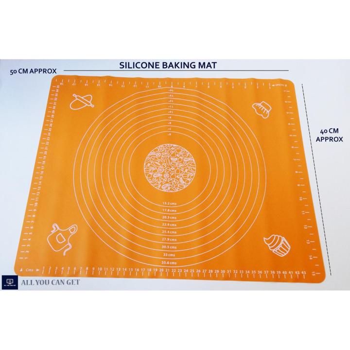 Silicone Baking Mat with Printed Measuring Scale 50L x 40H cm Approx