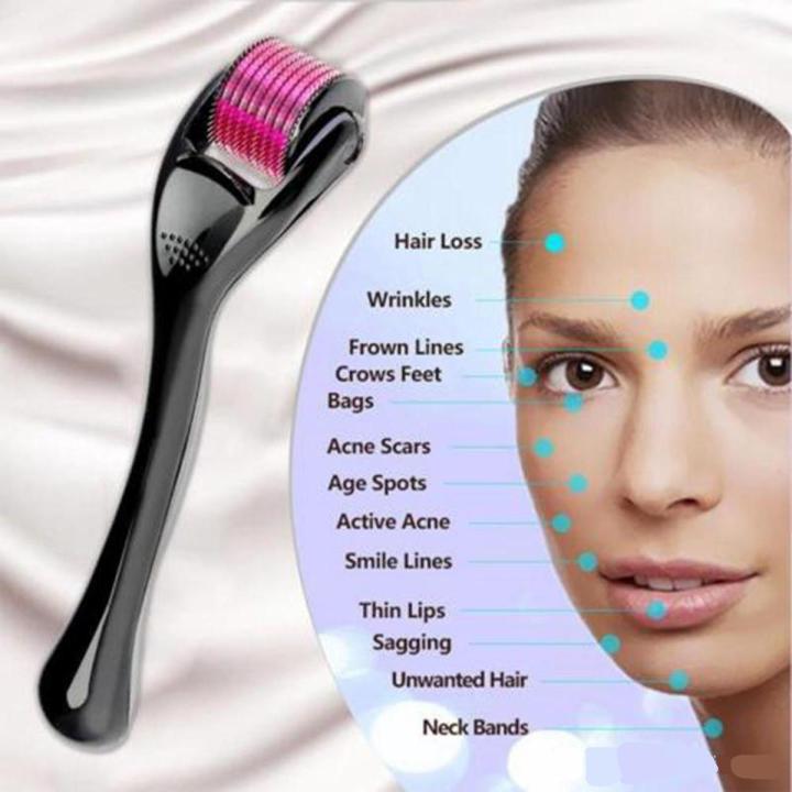 Derma Roller - 0.5MM For Wrinkles, Acne Scar Removal, Hyperpigmentation, Boosts Collagen & Evens out Skin Tone - Hair Remover Derma Roller System For Hair And Skin