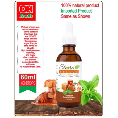Stevia Select Caramel Stevia Drops - Liquid Zero Calorie Sweetener - All Natural Liquid Stevia Extract Sweetener Liquid - Stevia Liquid Drops Sweetener - Keto Sweetener & Sugar Alternative 2 Oz