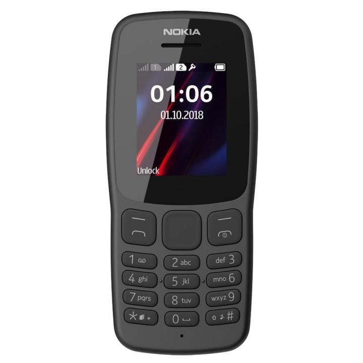 Nokia 106 dark grey Dual Sim, Save 2000 Contacts (Li-ion Removable) 800 mAh  Battery