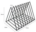 MULTIPURPOSE FILE FOLDER DESK ORGANIZER 9 PORTION STRONG POWDER COATED IRON BOOK & MAGAZINE RACK. 