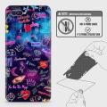 Oppo F9 / F9 Pro Back Skin - Design 1 - Neon Galaxy Skin Wrap Back Sticker. 