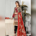 Dawood Textiles Women Winter Collection 2020 Sofia Linen 3 Pcs Unstitched Embroidered Suit - Sofia V6 08. 