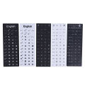English Keyboard Replacement Stickers White on Black Any PC Computer Laptop. 