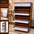 Glow Decor Elegant Multi-Compartment Shoe Storage Organizer with Flap Design - Compact, High-Quality, Space-Saving Entryway Shoe Rack. 