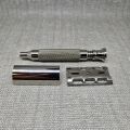 DE Safety Razor (Double Edge) Perfect  Stainless Steel Adjustable Heavy Duty Safety Razor for Barber and Personal Use, Barbershop Good Quality Close Smooth Shave, Comfortable To Use and Long Life Hair Razors for Men. 