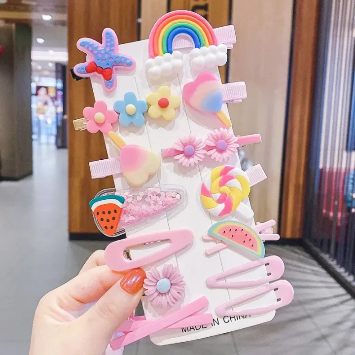 14PCS/Set%20New%20Girls%20cute%20Cartoon%20Ice%20Cream%20Unicorn%20Hair%20clips%20kids%20lovely%20Hair%20pins%20Children%20hair%20accessories%20-%20Image%205